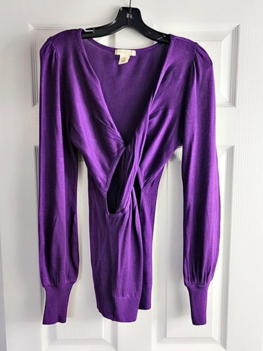 Arden B Long Sleeve Wrap Top in Purple Large Like New